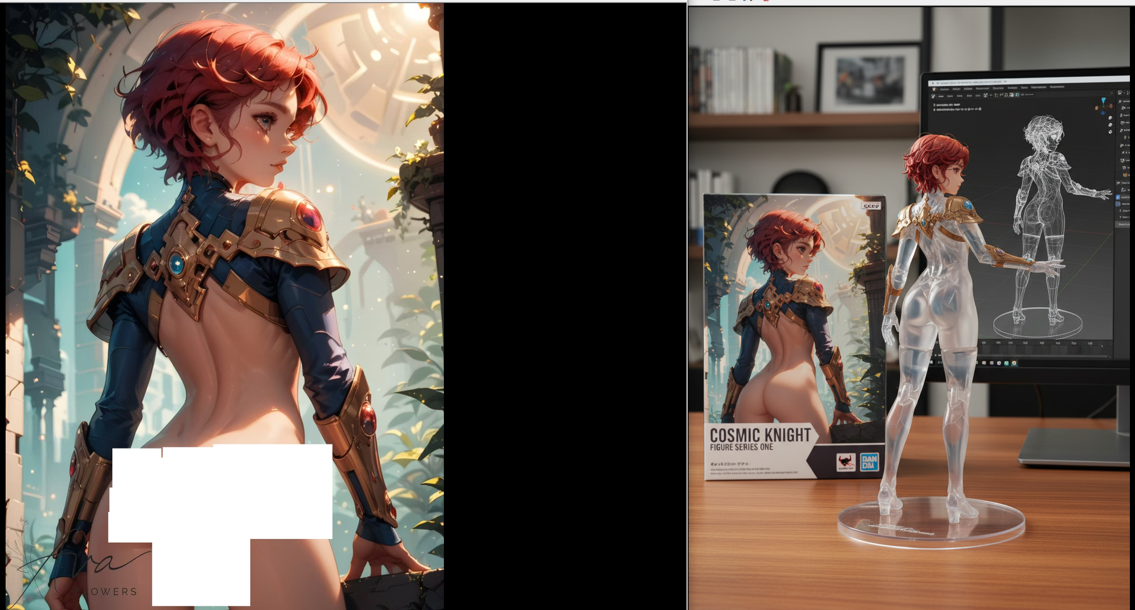 遮挡推理还原的成果图，展示模型的强大推理能力